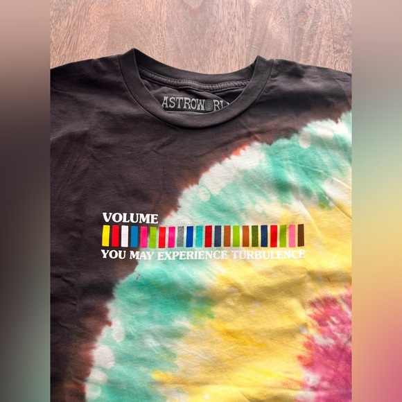 TRAVIS SCOTT CACTUS JACK ASTROWORLD FESTIVAL RUN TIE DYE T SHIRT SZ SMALL NWOT - Picture 2 of 5